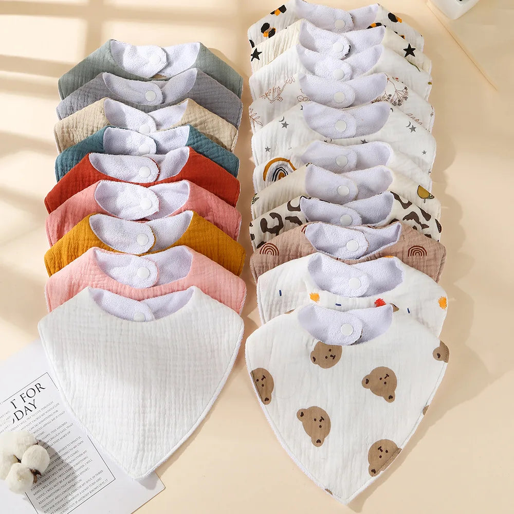 New Cotton Baby Bib Soft Waterproof Triangle Saliva Towel