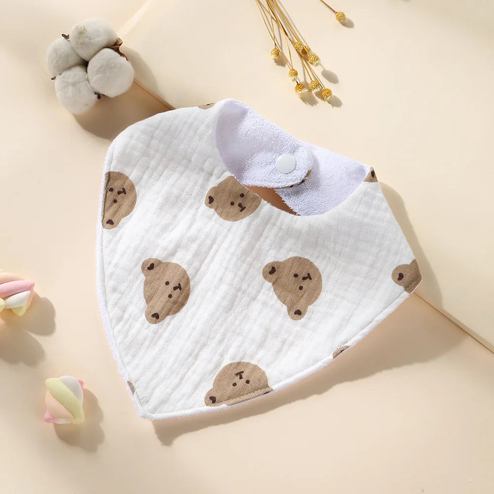 New Cotton Baby Bib Soft Waterproof Triangle Saliva Towel